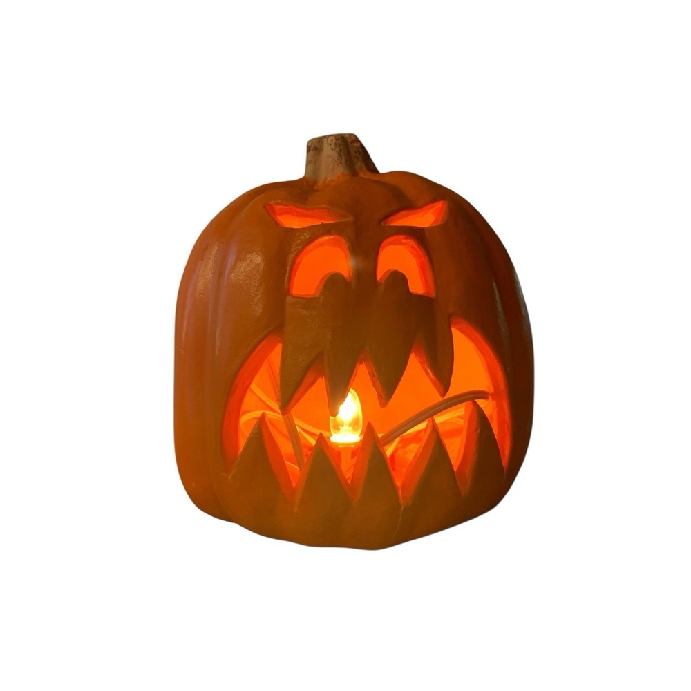 Vintage 1998 Paper Magic Group Jack-O-Lantern Light Up Pumpkin Halloween Decor